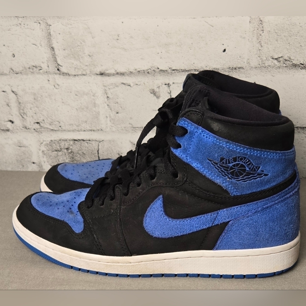 Nike Air Jordan 1 Retro High OG Royal Reimagined Suede Men's Size 9 Black Blue